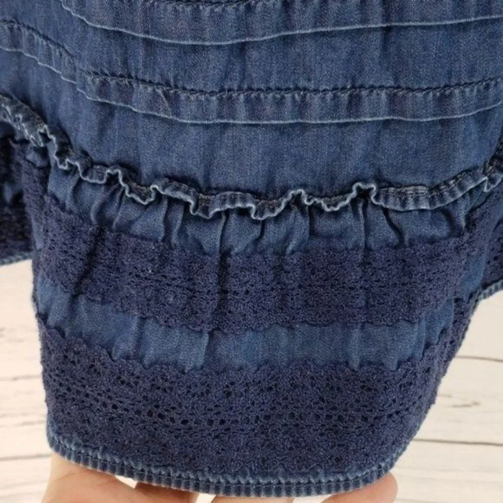 Gap‎ kids blue sleeveless size small denim jean Dress